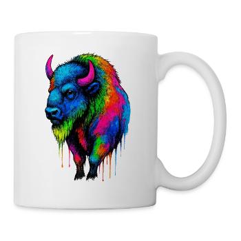 Colorful Bison Color Explosion - Mug - white - Right