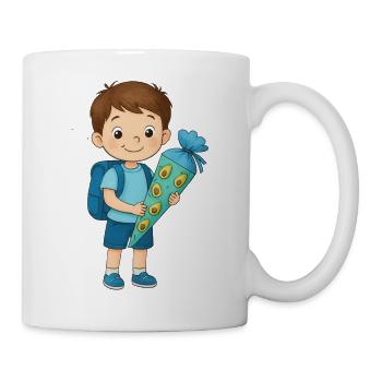 Pupils with avocado school cone - Mug - white - Right
