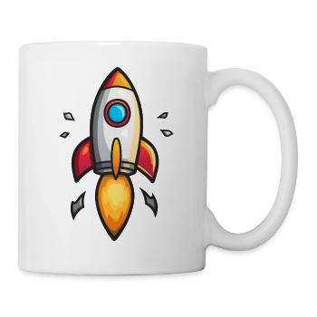 Cartoon Rocket Color Explosion - Mug - white - Right