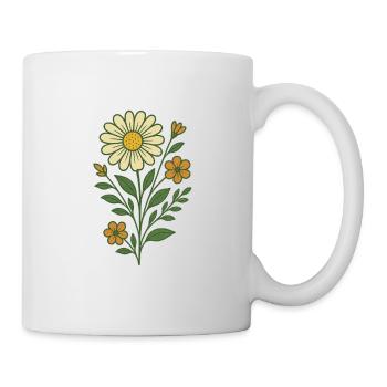 Blumentstrauß - Tasse - Weiß - Rechts