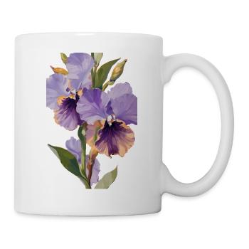 Purple Flowers - oil on canvas - Mug - white - Right