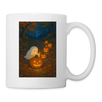 Halloween Gespenst süß - Tasse - Weiß - Rechts