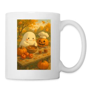 Halloween Geist am Kochen - Tasse - Weiß - Rechts
