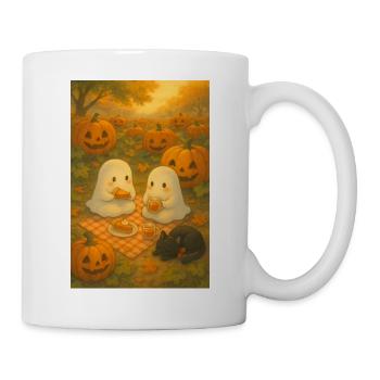 Herbst Picknick mit Geistern - Tasse - Weiß - Rechts