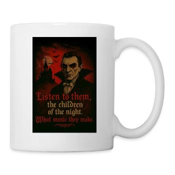 Gothic Dracula – Kinder der Nacht T-Shirt - Tasse - Weiß - Rechts