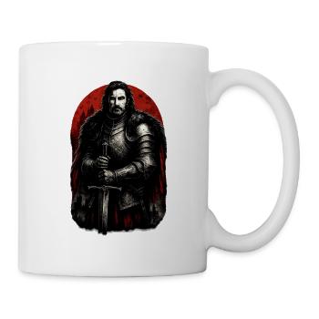Dark Fantasy Edler Ritter – Mittelalterliches Design - Tasse - Weiß - Rechts