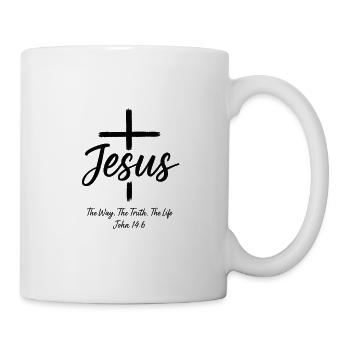Christliches Bibel Zitat - Jesus - Tasse - Weiß - Rechts