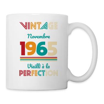 Anniversaire 60 ans - Vintage - Novembre 1965 - Mug blanc - blanc - Droite
