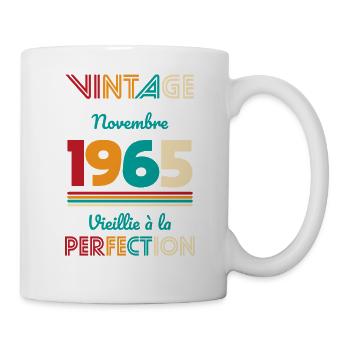 Anniversaire 60 ans - Vintage - Novembre 1965 - Mug blanc - blanc - Droite