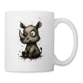 Funny rhino – comic book splash - Mug - white - Right