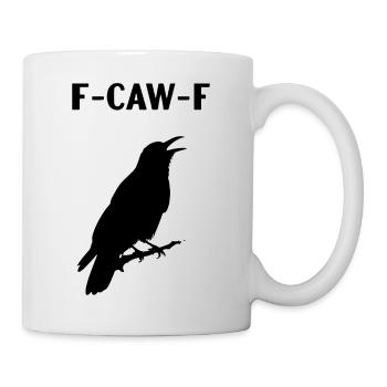 Night Raven Silhouette f-caw-f - Tasse - Weiß - Rechts