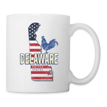 Delaware Vereinigte Staaten Vintage USA Souvenir - Tasse - Weiß - Rechts