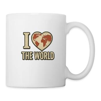I Love the World Heart Print - Mug - white - Right