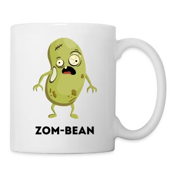 Funny Halloween Pun – Zom-bean - Mug - white - Right
