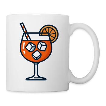 Orange Spritz Glas mit Eis - Mug - white - Right