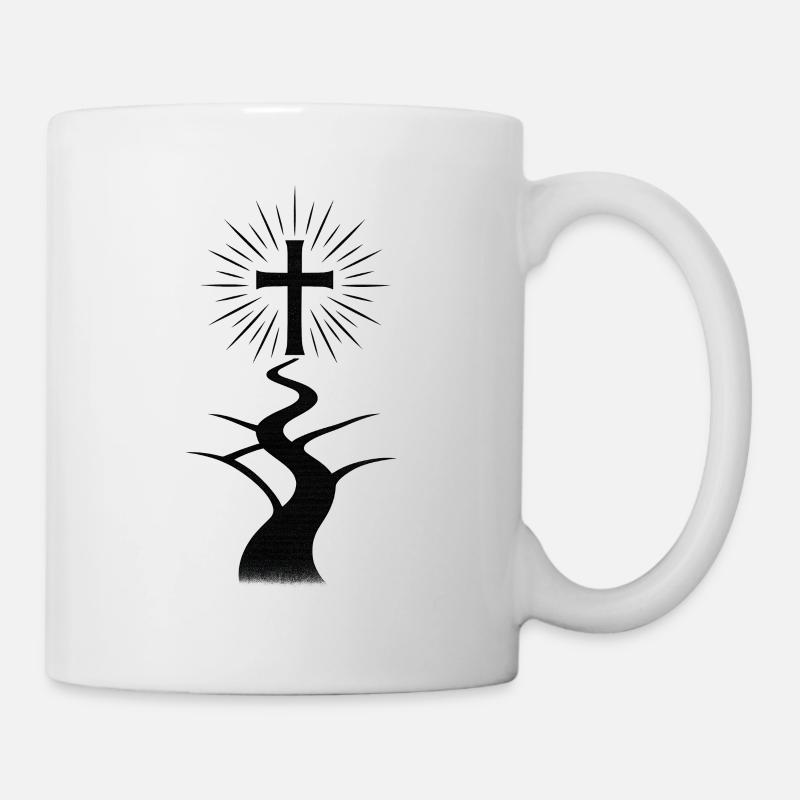 Chemin de Croisement / Le Chemin Étroit - Mug blanc - blanc