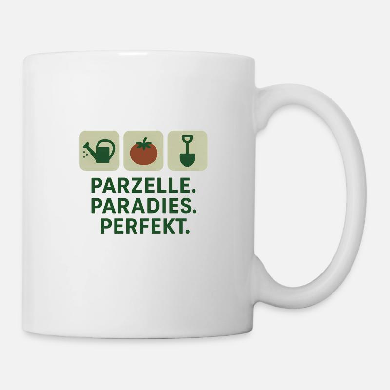 Parzelle Paradies Perfekt - Tasse - Weiß