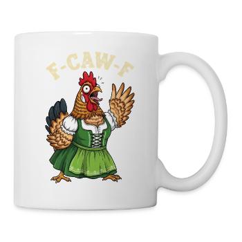 F CAW F - Men's Women's Chicken Meme F-CAW-F - Mug - white - Right