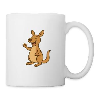 Kaenguru_was_lacht - Tasse - Weiß - Rechts