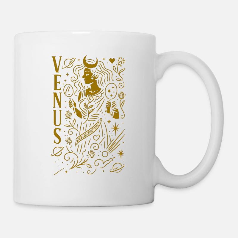 Vénus Ligne Céleste Art Déesse - Mug blanc - blanc