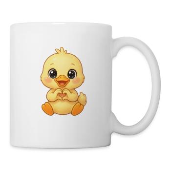 Küken Herzchen Motiv - Tasse - Weiß - Rechts