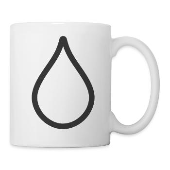 Simple Water Drop Icon Logo - Mug - white - Right