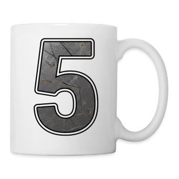 Rostiges 5 Design - Tasse - Weiß - Rechts