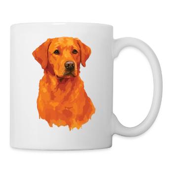 Watercolor Fox red Labrador PopArt - Mug - white - Right