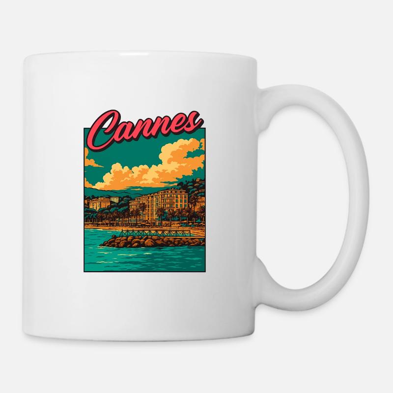 Cannes - Tasse - Weiß