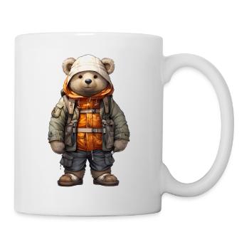 Abenteuerbär im Expeditionsoutfit - Tasse - Weiß - Rechts