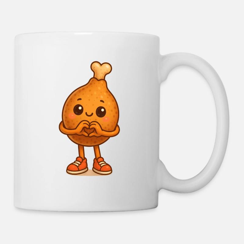 Cuddly Chicken Heart - Mug - white