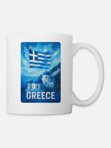 Griechenland - Blaues Paradies - Tasse - Weiß