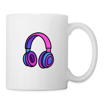 Neon Gradient Headphones Illustration - Mug - white - Right