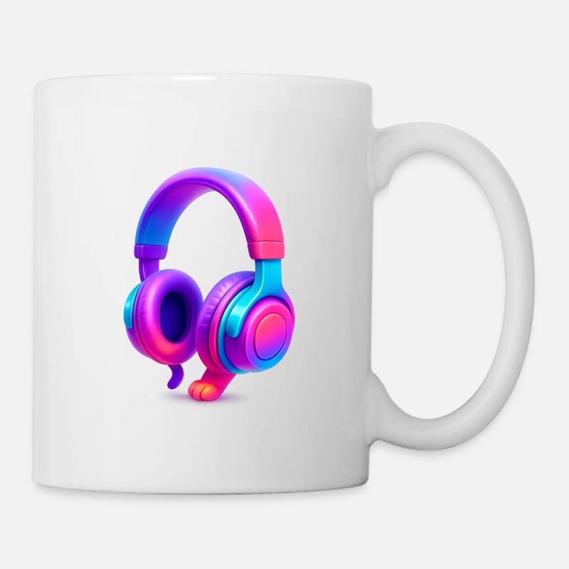 Casque Neon Gradient - Mug blanc - blanc