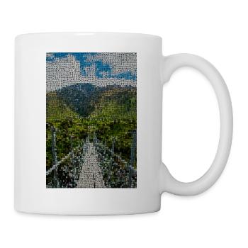 Path through green mountain landscape - Mug - white - Right