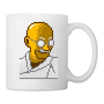 8bit pixel gandhi - Tasse - Weiß - Rechts