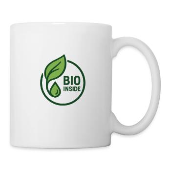 Chemise à logo organique à l’intérieur des feuilles - Mug blanc - blanc - Droite