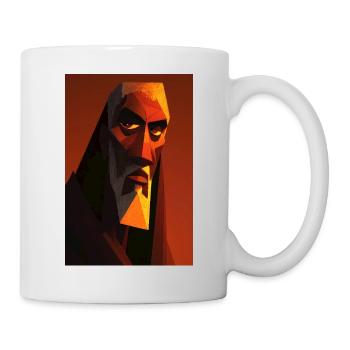 Dark Warrior Stilisiertes Porträt - Tasse - Weiß - Rechts