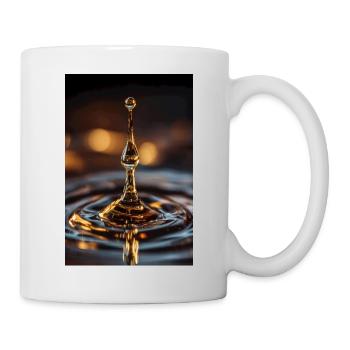 Golden Water Drop Splash - Mug - white - Right
