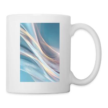 Abstrakte Lichtwellen - Tasse - Weiß - Rechts
