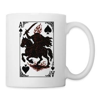 Ritter auf flammendem Ross Karte - Tasse - Weiß - Rechts