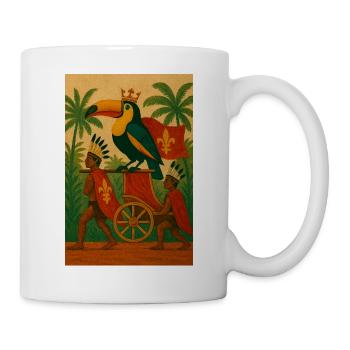 Tukan-König und Kolonialwagen - Tasse - Weiß - Rechts