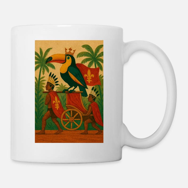 Roi Toucan et Chariot Colonial - Mug blanc - blanc