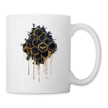 Imker Design - wabe - Tasse - Weiß - Rechts