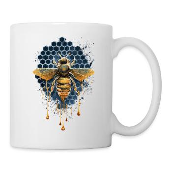 Miel d’abeille doré - apiculteur - Mug blanc - blanc - Droite