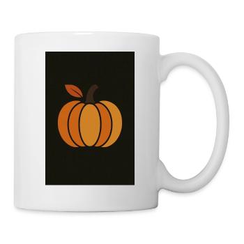 Kürbis Flamme Herbstdesign - Tasse - Weiß - Rechts