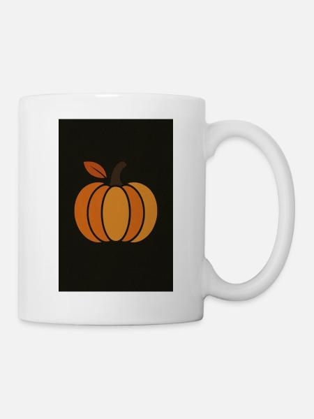 Citrouille Flamme Automne Design - Mug blanc - blanc