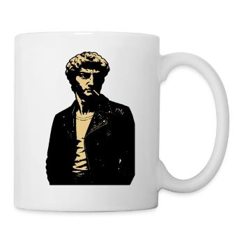 David Michelangelo Noir Rebell Portrait aus Leder - Tasse - Weiß - Rechts