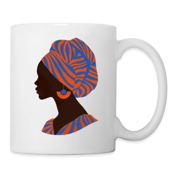 Afrique Femme africaine Design traditionnel - Mug blanc - blanc - Droite