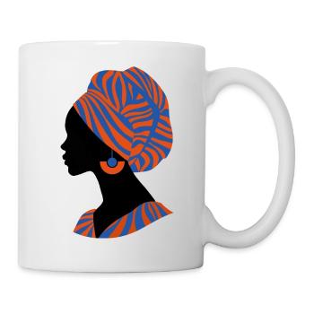 Femme Africaine Design Traditionnel Afrique - Mug blanc - blanc - Droite